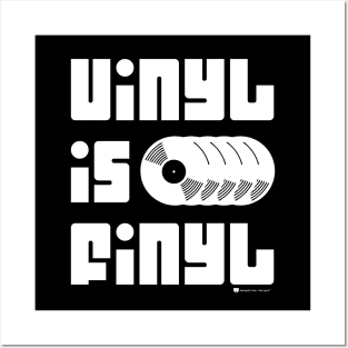 Vinyl is Finyl (Final) - Vintage Retro Record Albums (White) Posters and Art